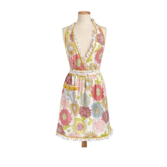 Design Imports Accessories - DII Home Summer Floral Ruffle Halter Tie Apron